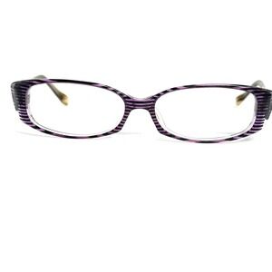 Jonathan Cate USA Purple Striped Eyeglass Frames PR/PK 51-17-140 Rectangle